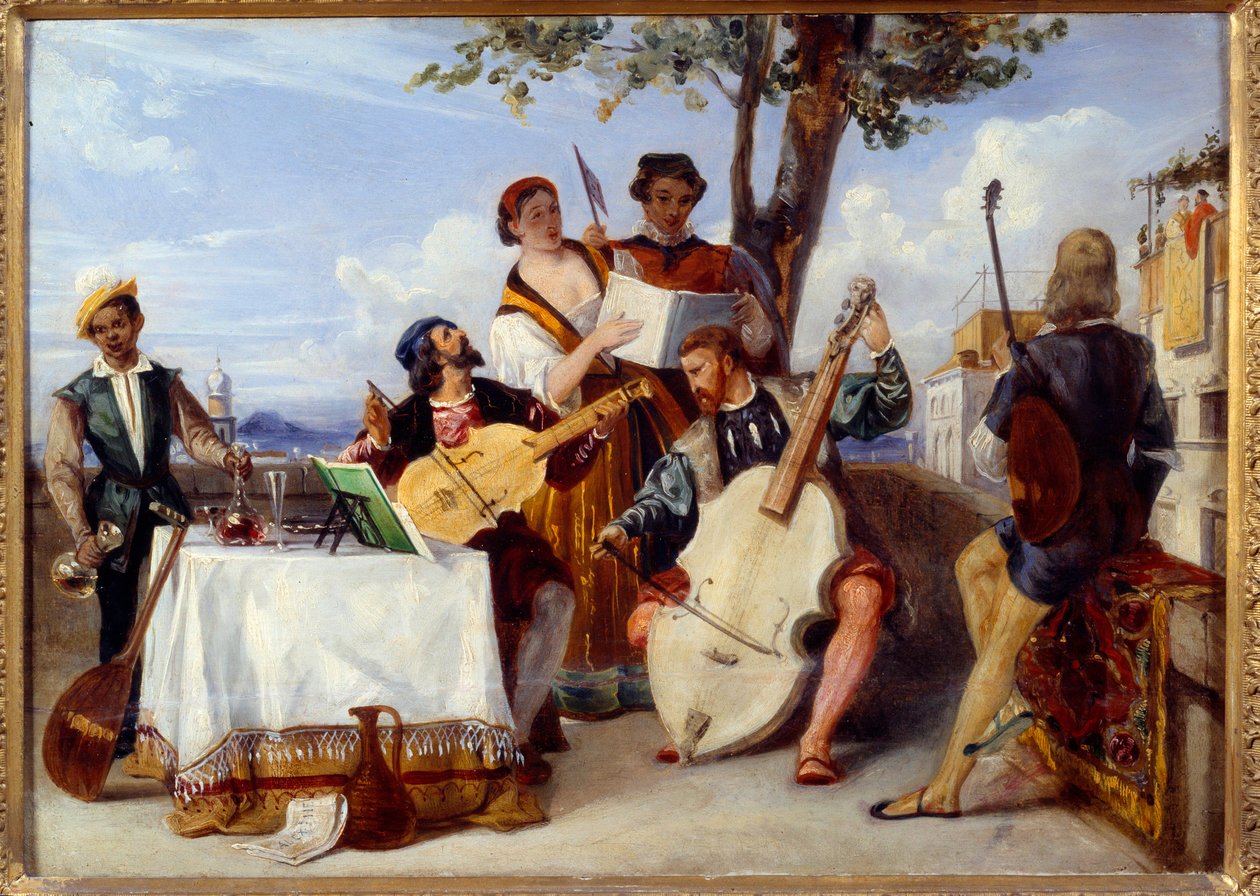 The Venitian Concert by Alexandre Jean Baptiste Hesse