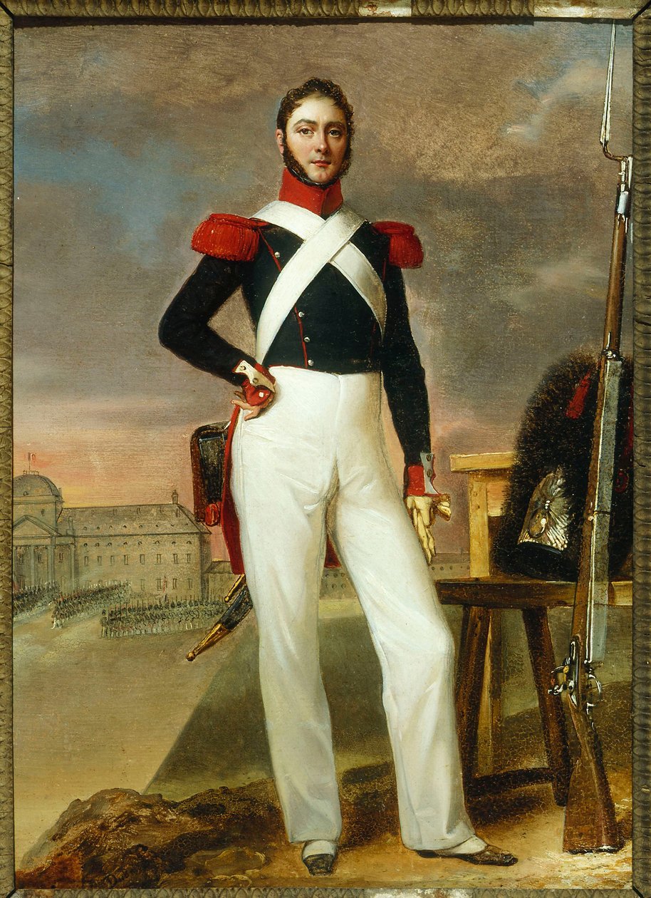 Marin Burty, marchand de nouveautés, en tenue de grenadier by Alexandre Jean Dubois Drahonet