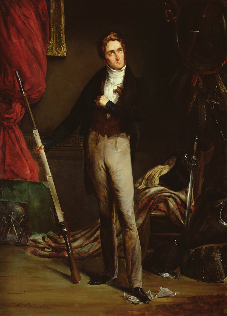 Portrait of a Young Revolutionary During the French Revolution of 1830 by Alexandre Marie Colin