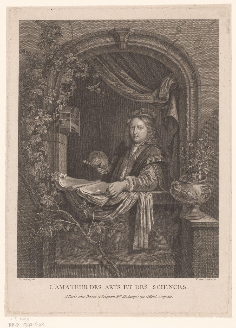 Self-portrait of Gerard Dou by Alexandre Tardieu