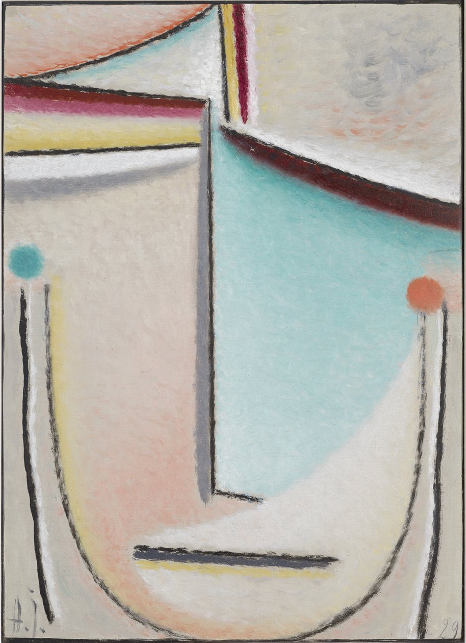 Abstract Head: Pink-Light Blue by Alexej von Jawlensky