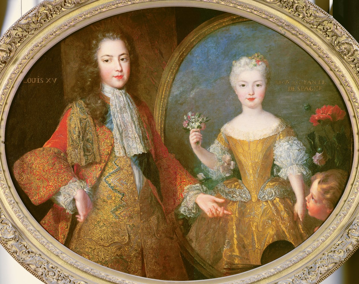 Louis XV and the Infanta of Spain, Maria Ana Victoria by Alexis Simon Belle