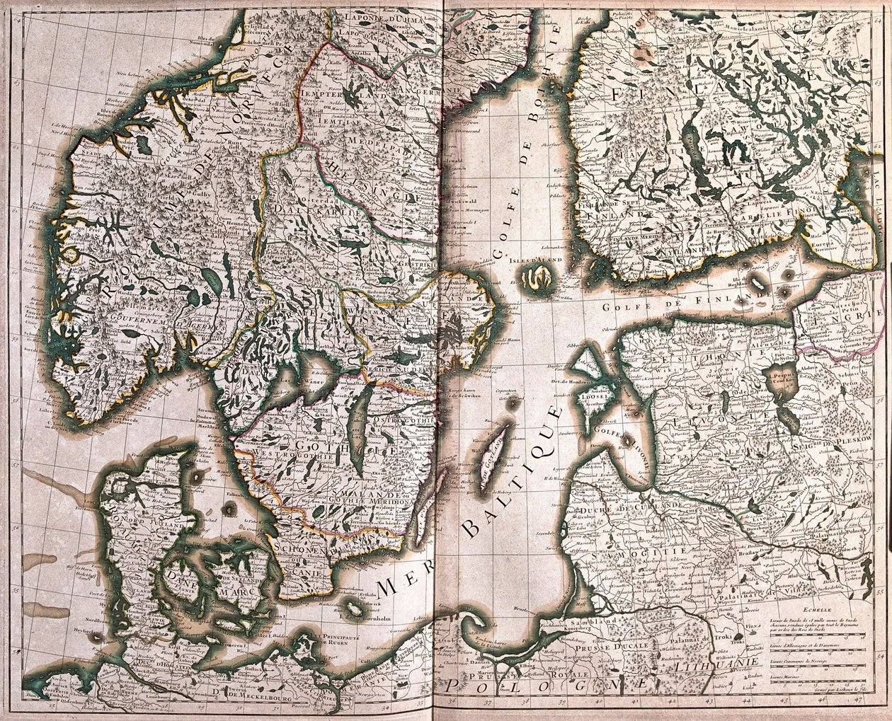 Norway, Denmark, Finland and the Baltic Sea by Alexis Hubert Jaillot