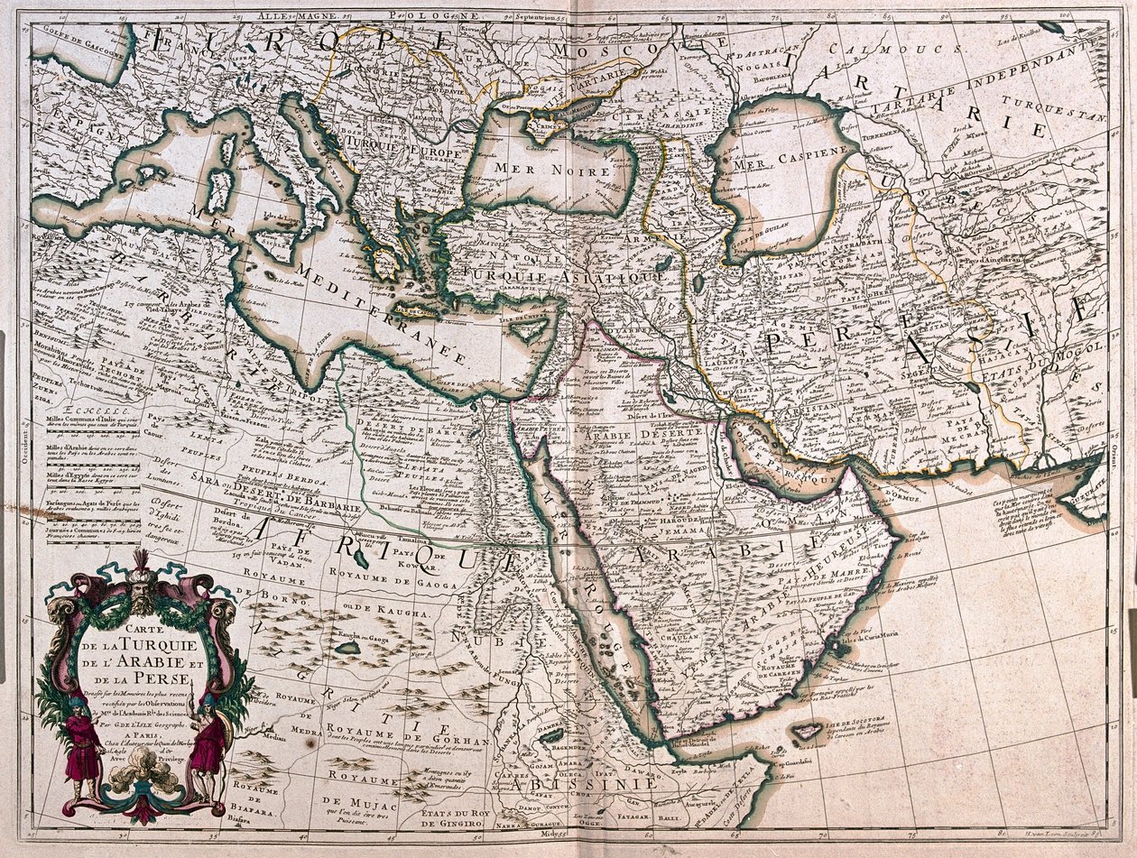 Turkey - Arabia and Iran by Alexis Hubert Jaillot