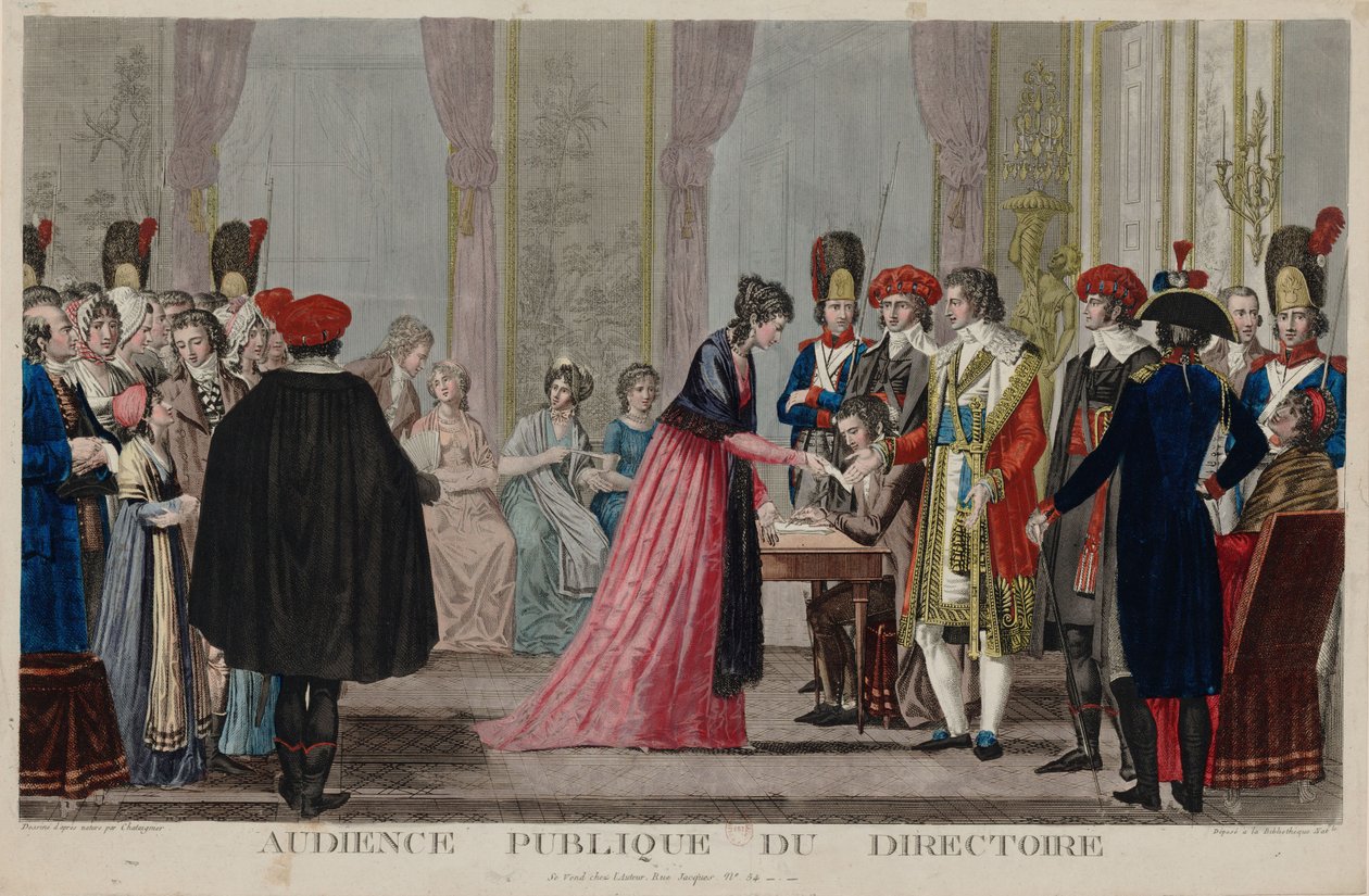 Public Audience of the Directory, ca 1797 by Alexis Chataignier