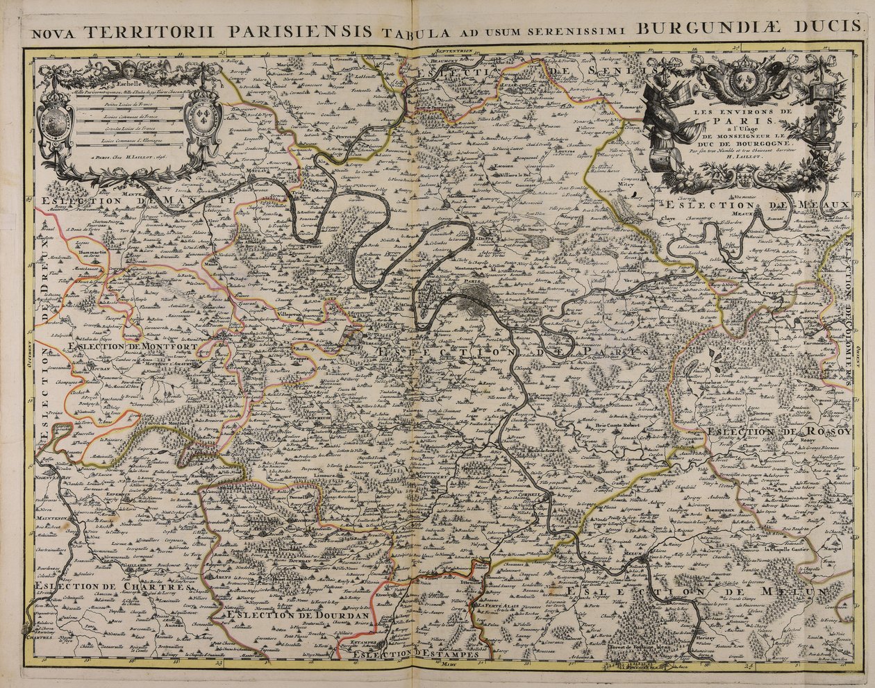 The Surroundings of Paris for the Use of Monseigneur the Duke of Burgundy by Alexis Hubert Jaillot