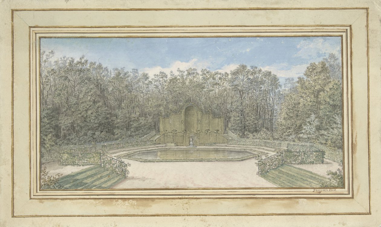 View of a Trellis Arbor in a Park by Alexis Nicolas Pérignon (le vieux)