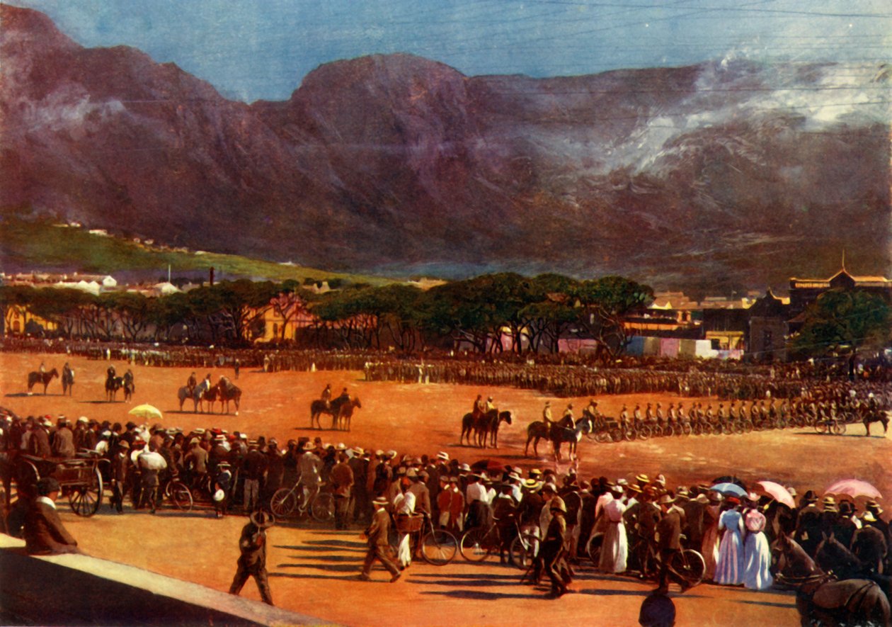 Muster of the Cape Town Guard on the Parade Ground Cape Town, January 12, 1901 by Alf S Hosking