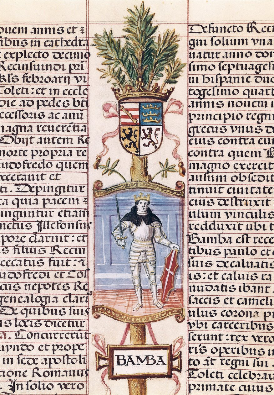 Portrait of the Visigoth King Wamba by Alfonso de Cartagena