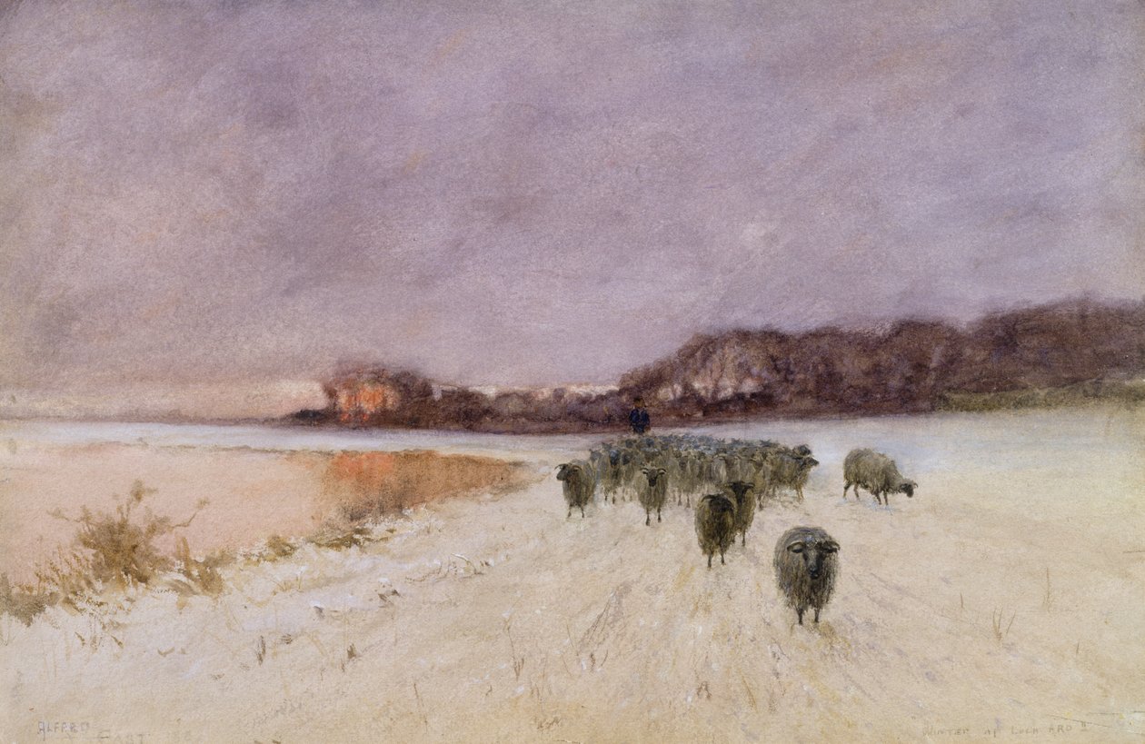 Winter at Loch Ard by Alfred East
