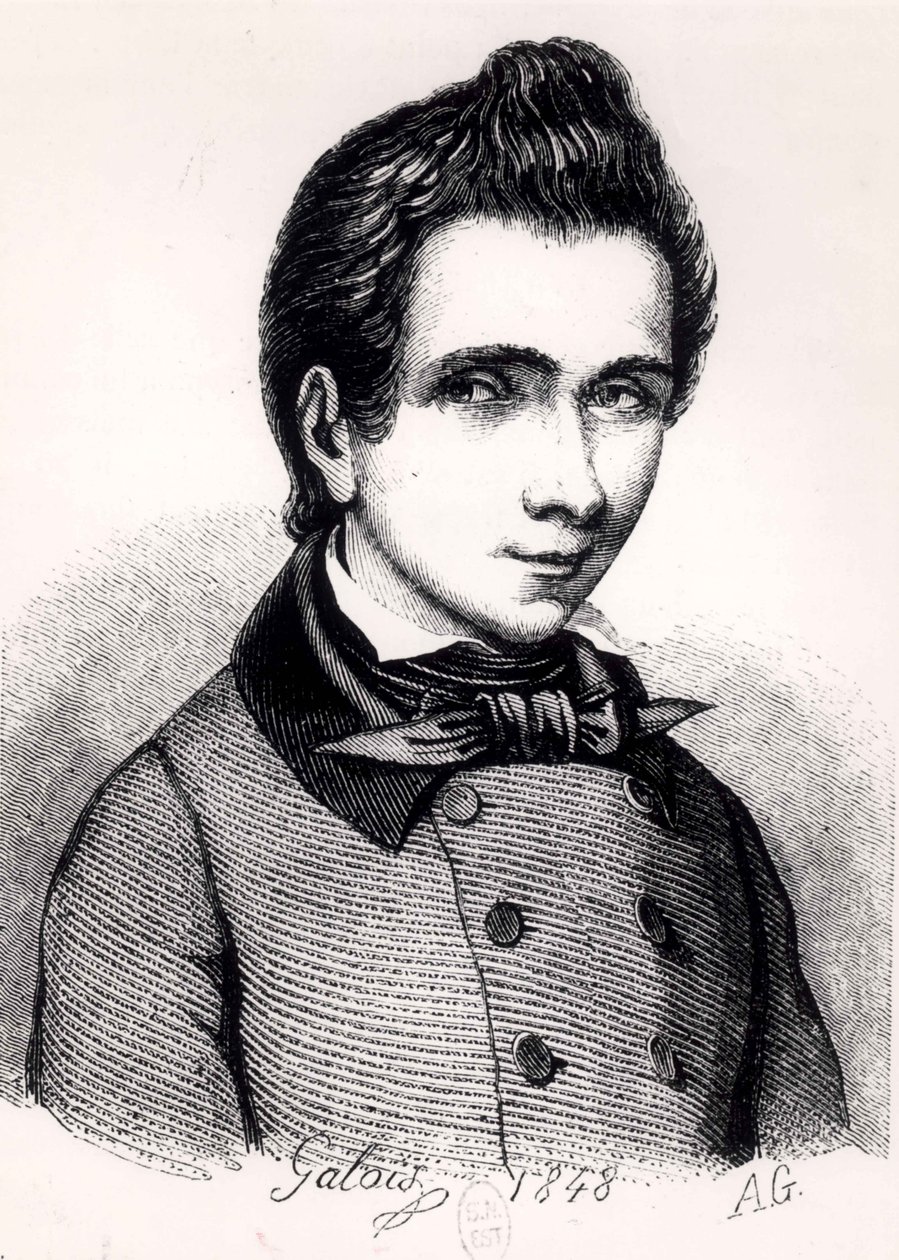 Evariste Galois, 1848 by Alfred Galois