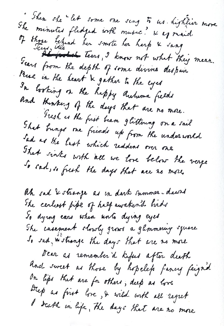 Original Draft for the Poem 