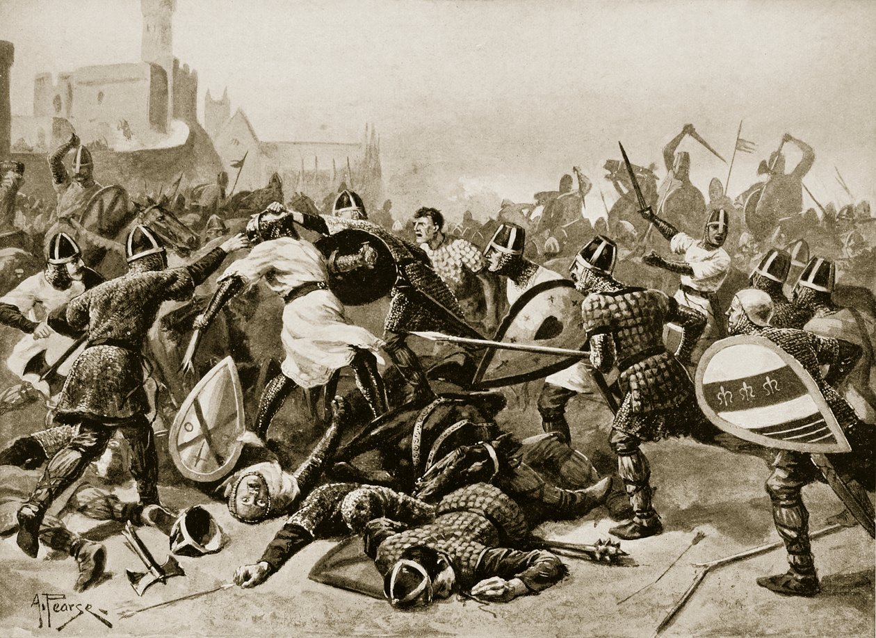 Stephen Taken Prisoner at the Battle of Lincoln, Illustration from 