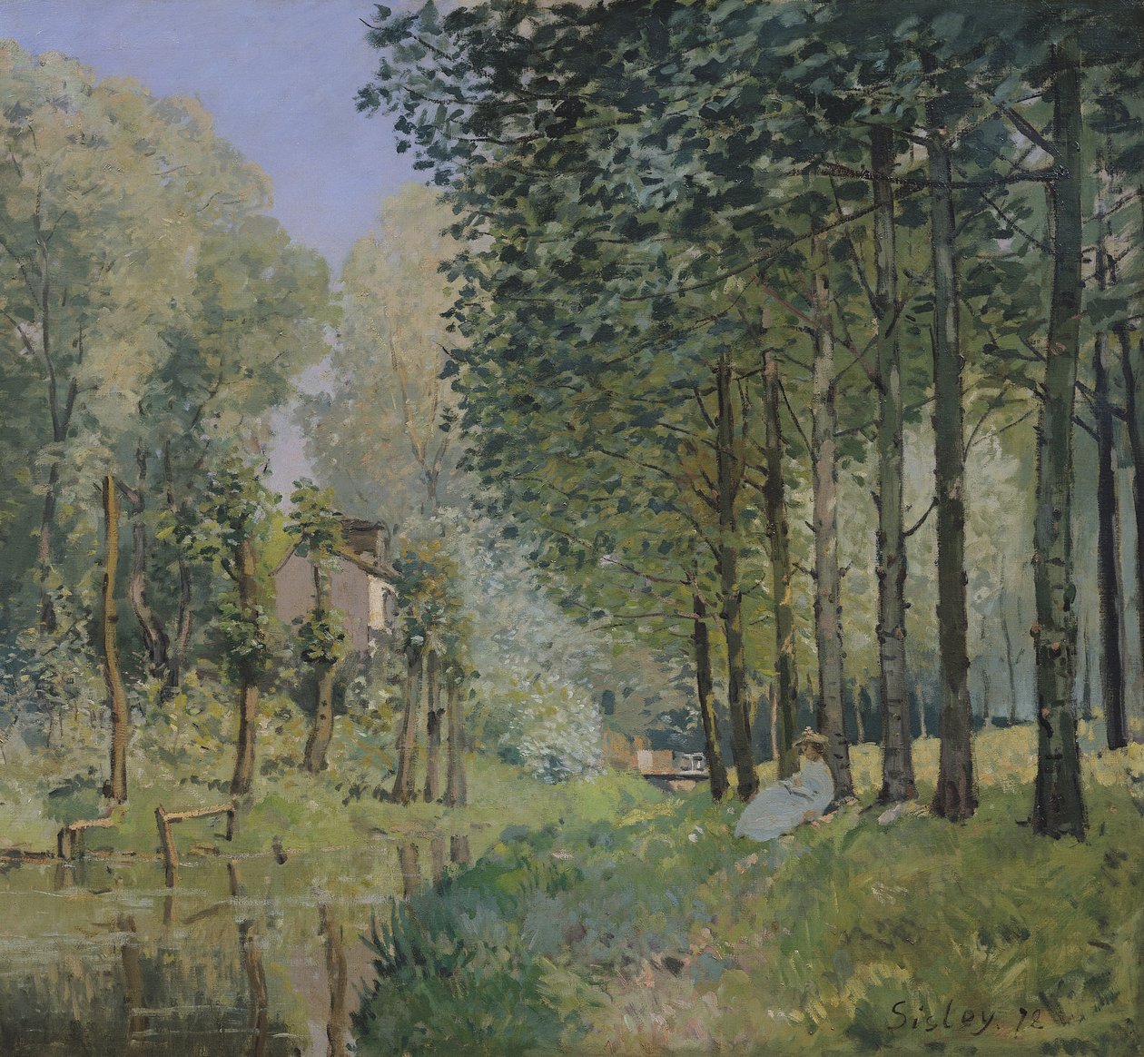 The Rest by the Stream. Edge of the Wood, 1872 by Alfred Sisley