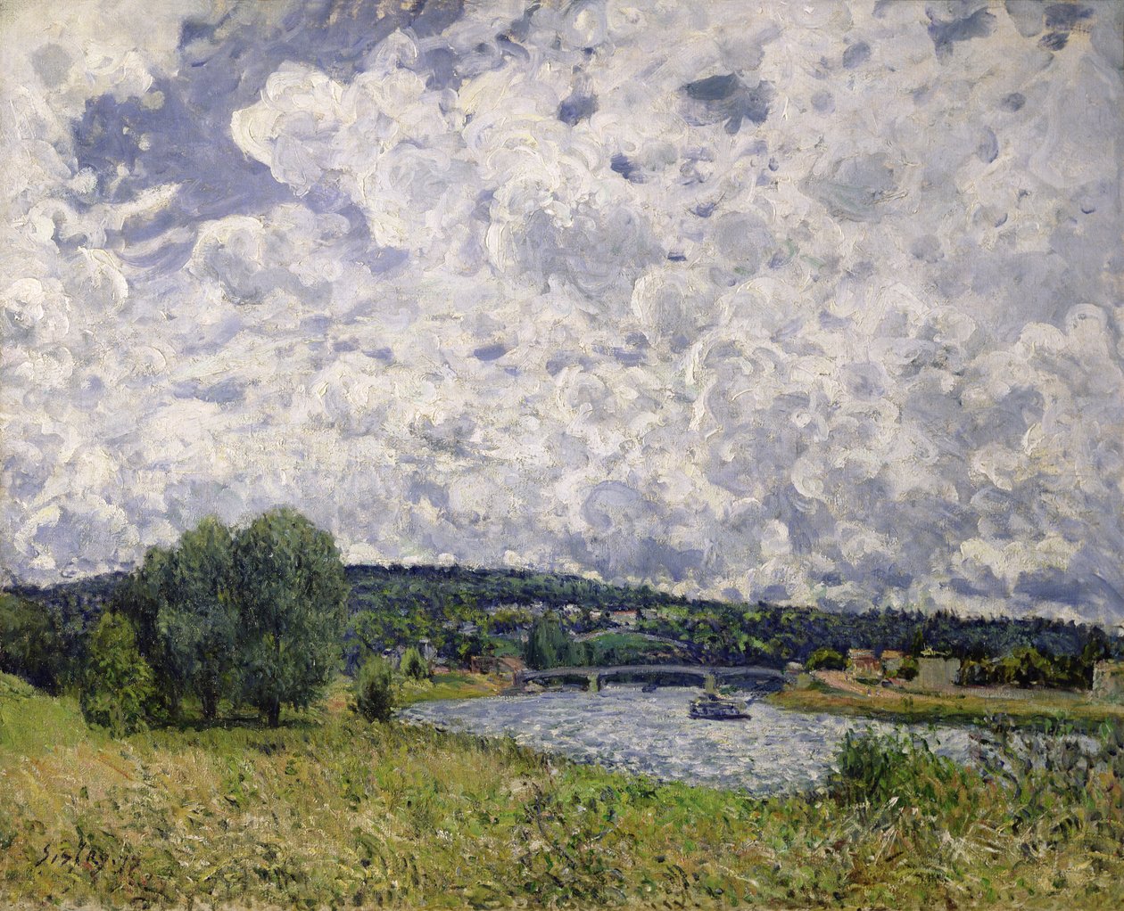 The Seine at Suresnes by Alfred Sisley
