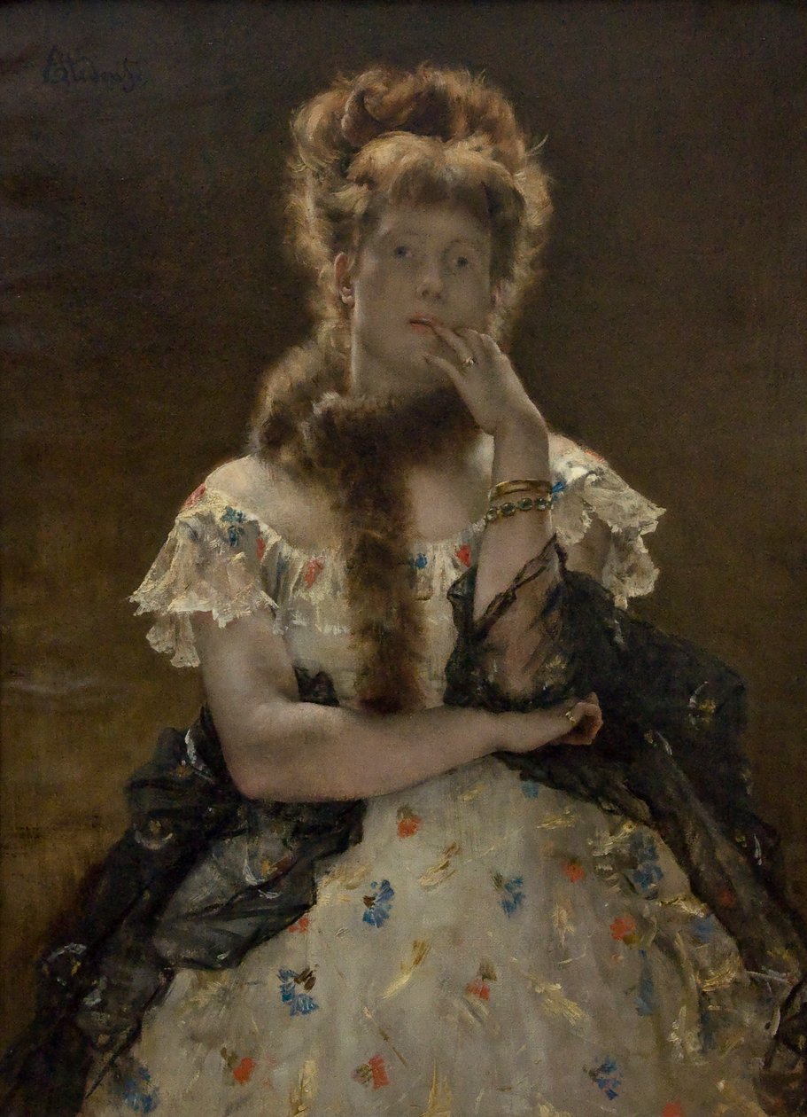 The Parisian Sphinx by Alfred Emile Stevens