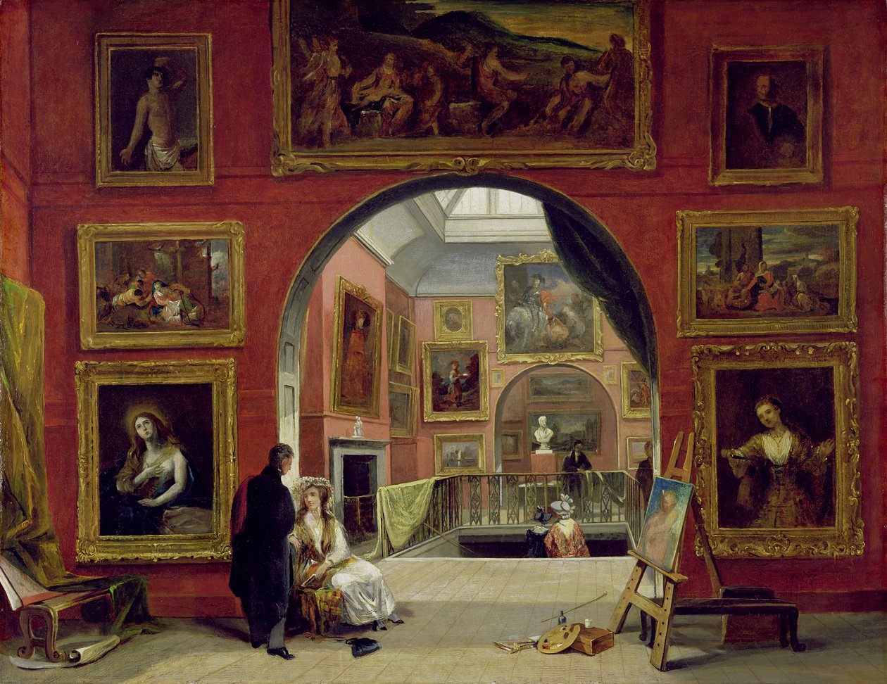 Interior of the Royal Institution, during the Old Master Exhibition, Summer 1832 by Alfred Woolmer