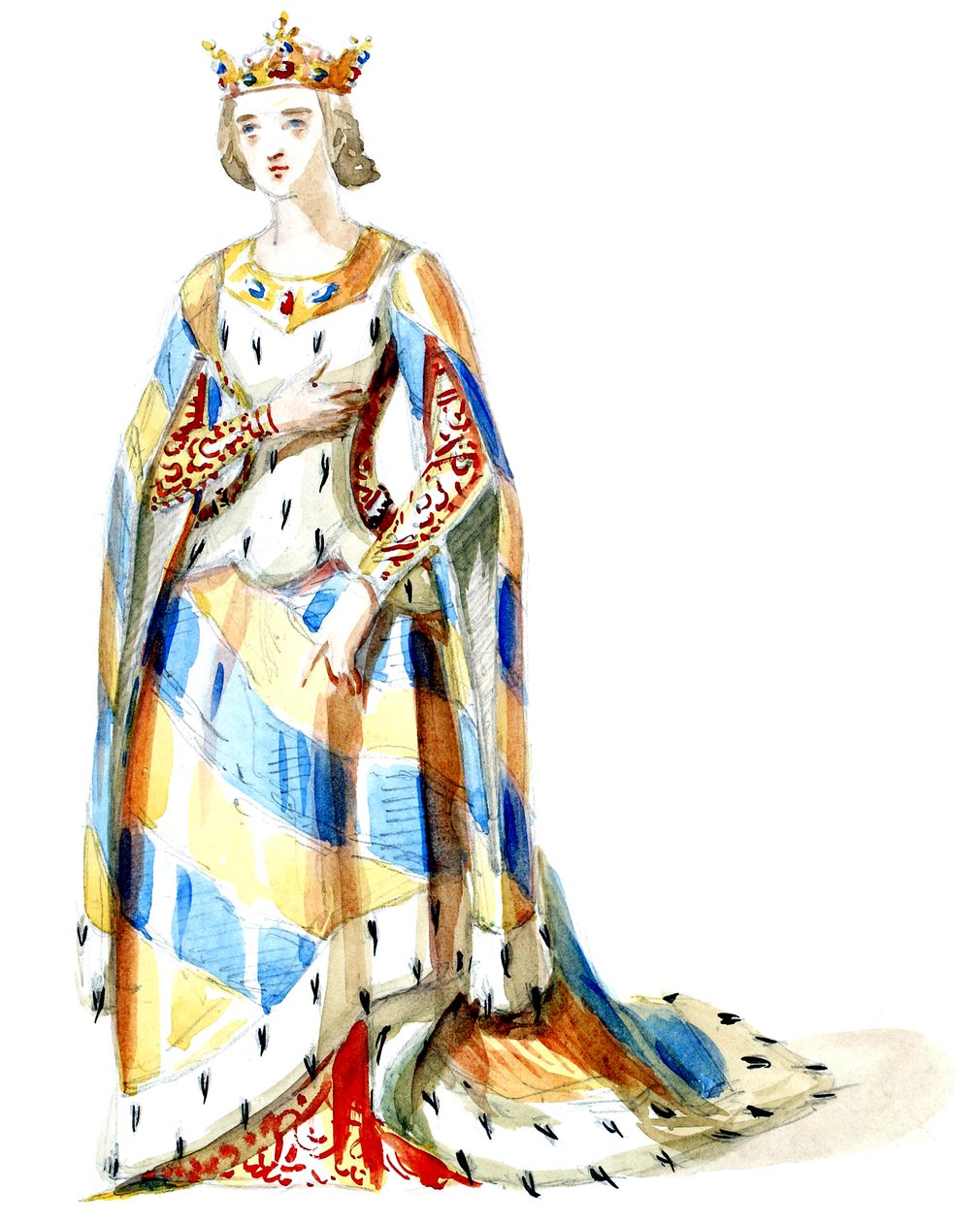 La Magicienne - Costume Designs by Alfred Albert - Mme Gueymard, 2nd Costume (retouched) by Alfred Albert