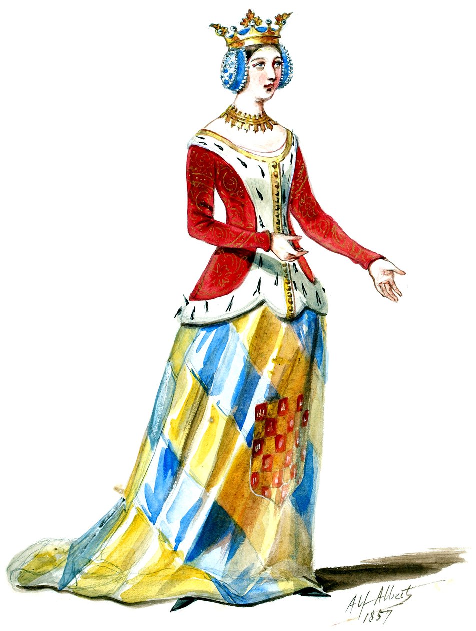 La Magicienne - Costume Designs by Alfred Albert - Countess of Poitou, Ladies of the Court, Choirs (retouched) by Alfred Albert
