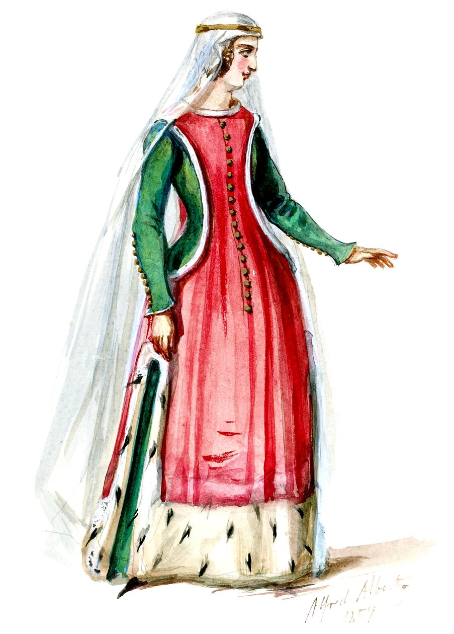 The Sorceress - Costume Designs - Noble Lady (retouched) by Alfred Albert