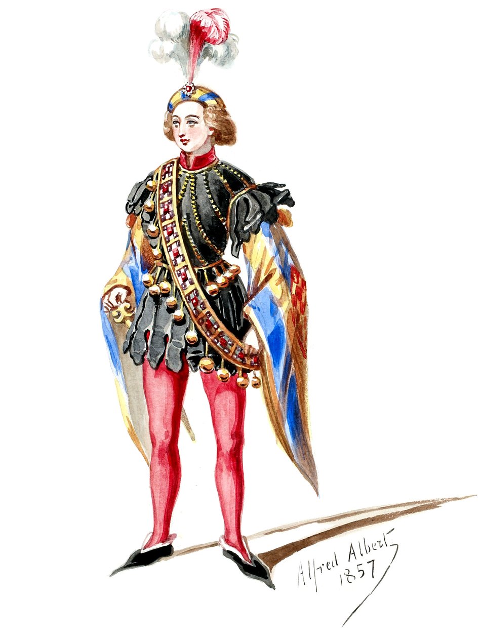 The Sorceress - Costume Designs - Page. Eight Extras (retouched) by Alfred Albert