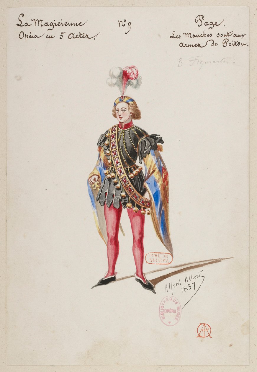 The Sorceress - Costume Designs - Page. Eight Extras by Alfred Albert