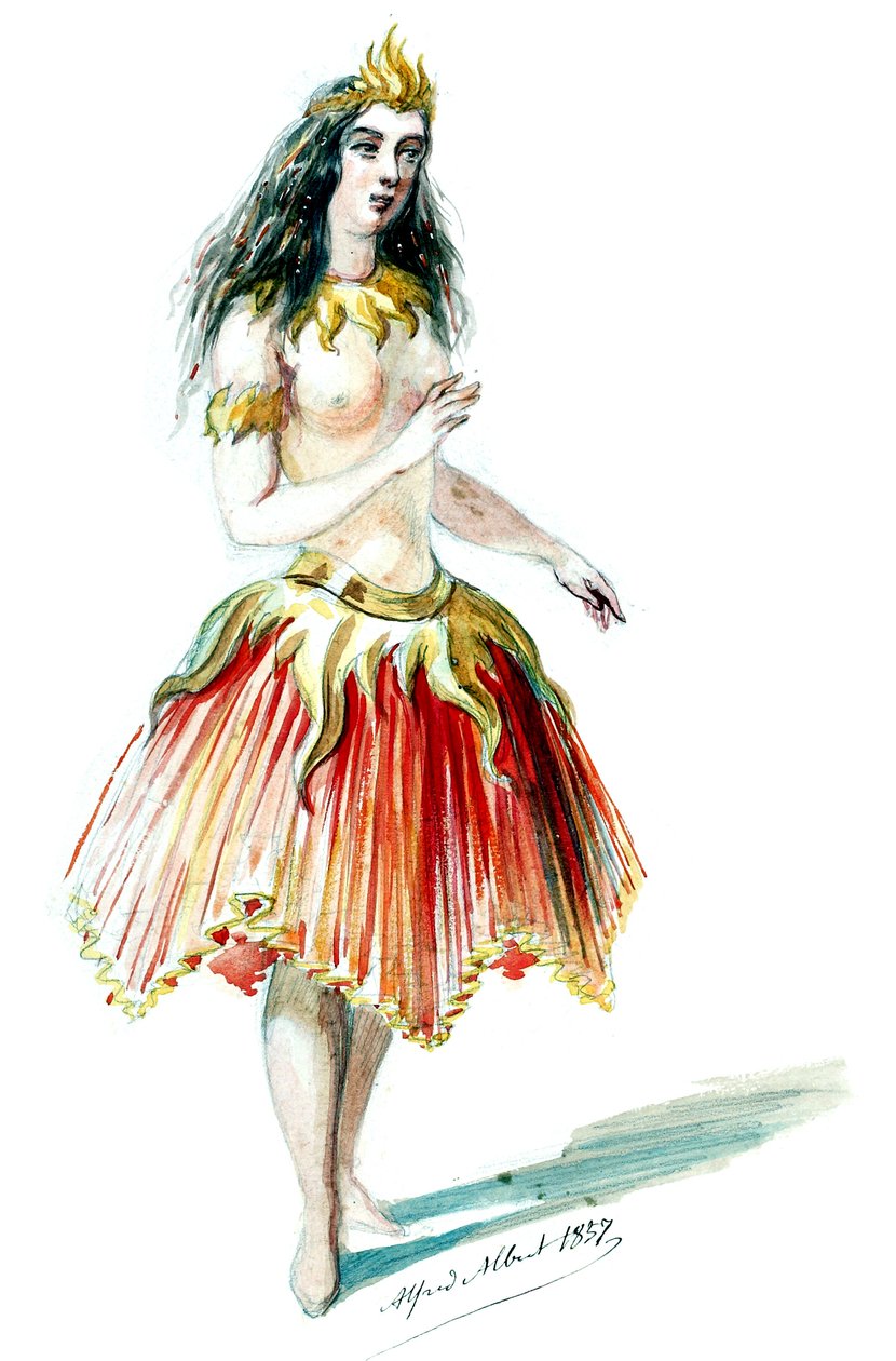The Sorceress - Costume Designs - Salamander (retouched) by Alfred Albert