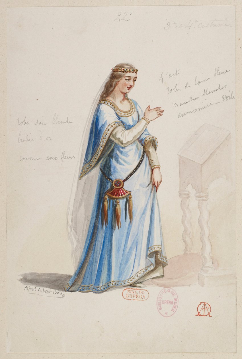 The Sorceress - Costume Designs - (Mélusine ?) by Alfred Albert