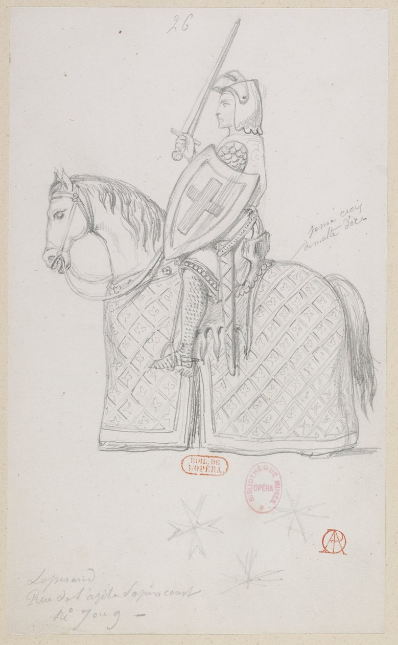 The Sorceress - Costume Designs - (Chess Game, Christian Knight) by Alfred Albert