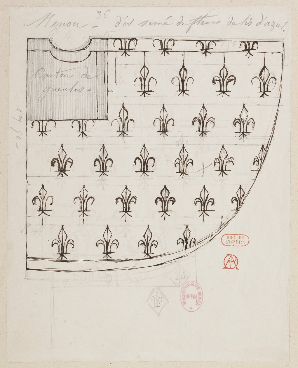 The Sorceress - Costume Designs - (Coat of Arms). M. Menou by Alfred Albert