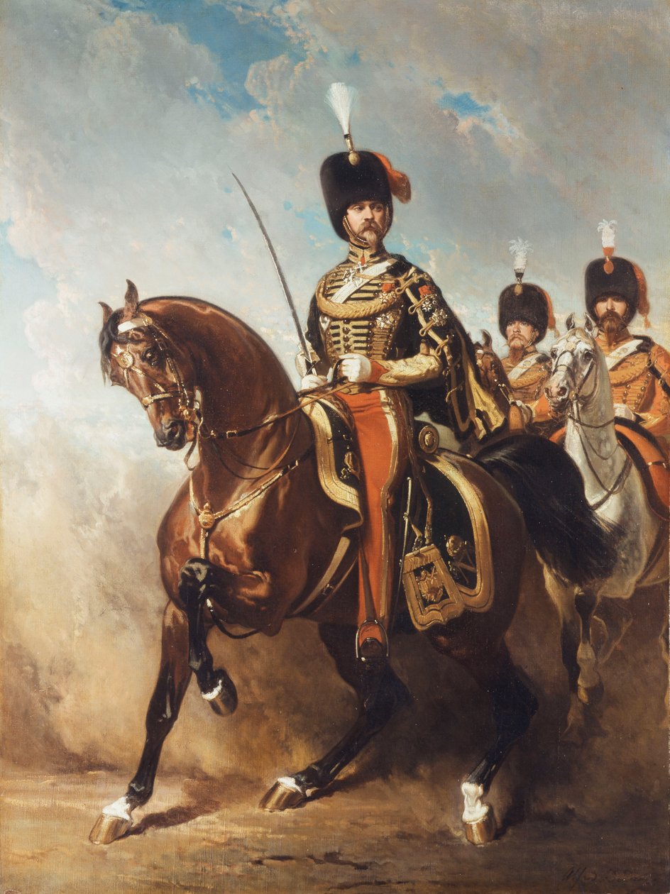 A Portrait of General Fleury on Horseback by Alfred Dedreux