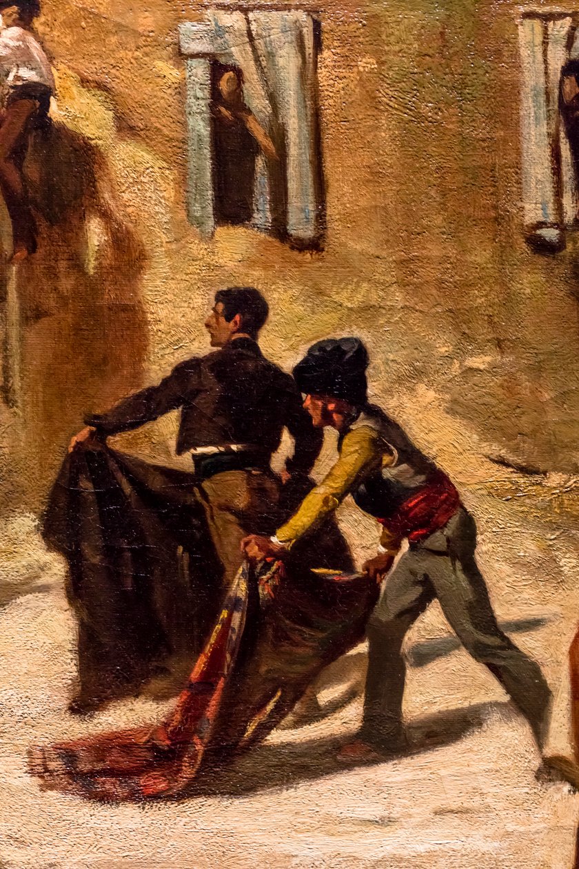 Fight of Novillos (Detail) by Alfred Dehodencq