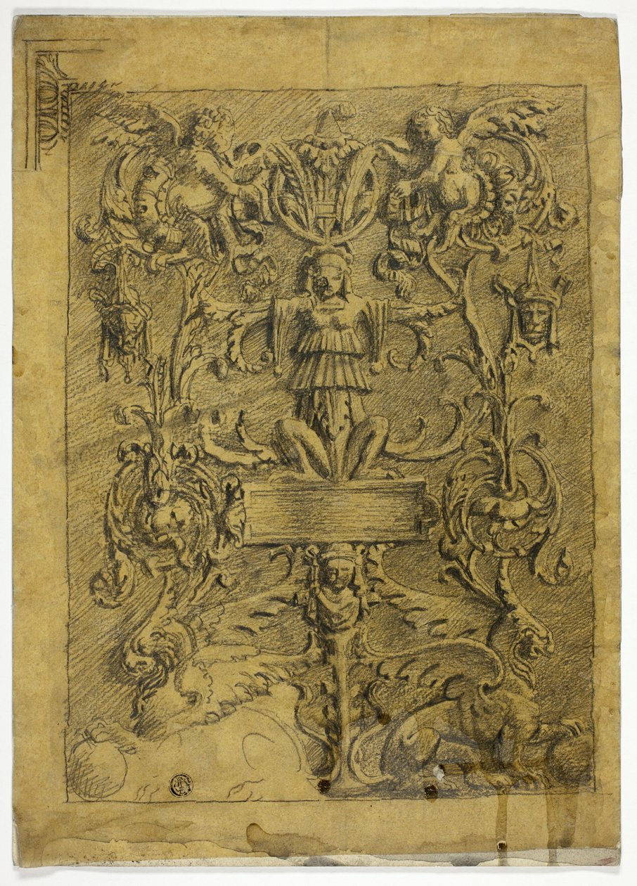 Decorative Design with Putti and Griffins by Alfred George Stevens