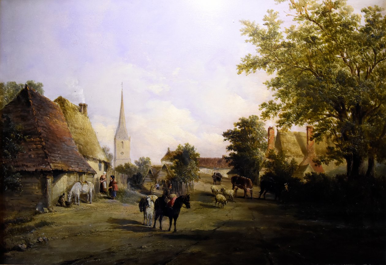 Alfred Vickers (1810-1837) The Village of Hever - Hever Castle by Alfred Gomersal Vickers