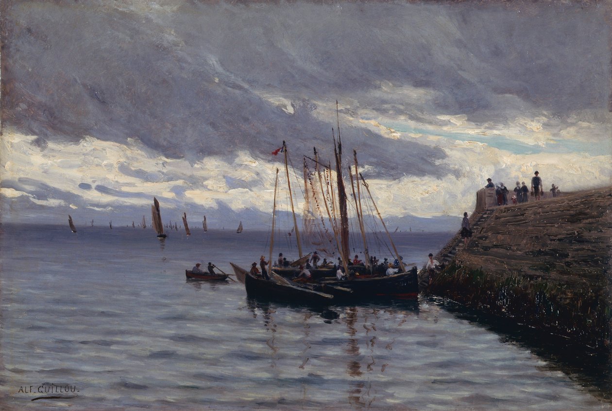Arrival of the Sardine Fishermen by Alfred Guillou