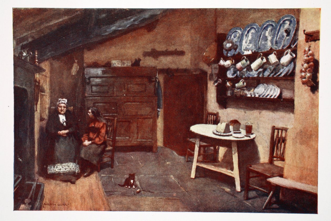 An Old Inn Kitchen, Coniston by Alfred Heaton Cooper