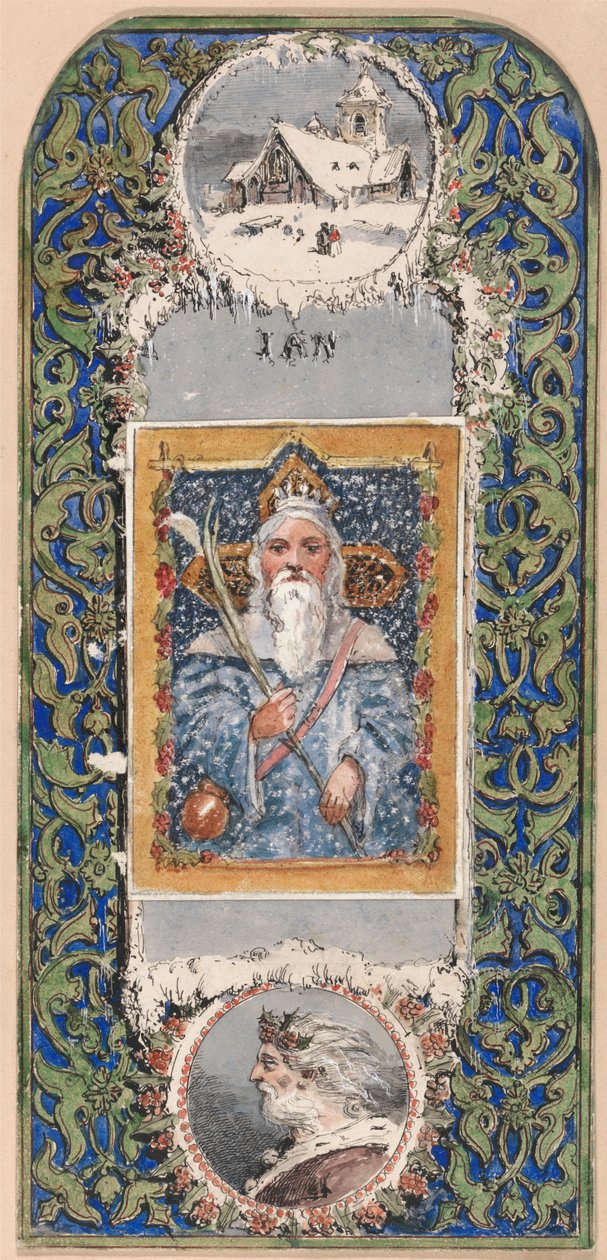 Calendar Design - January by Alfred Henry Forrester