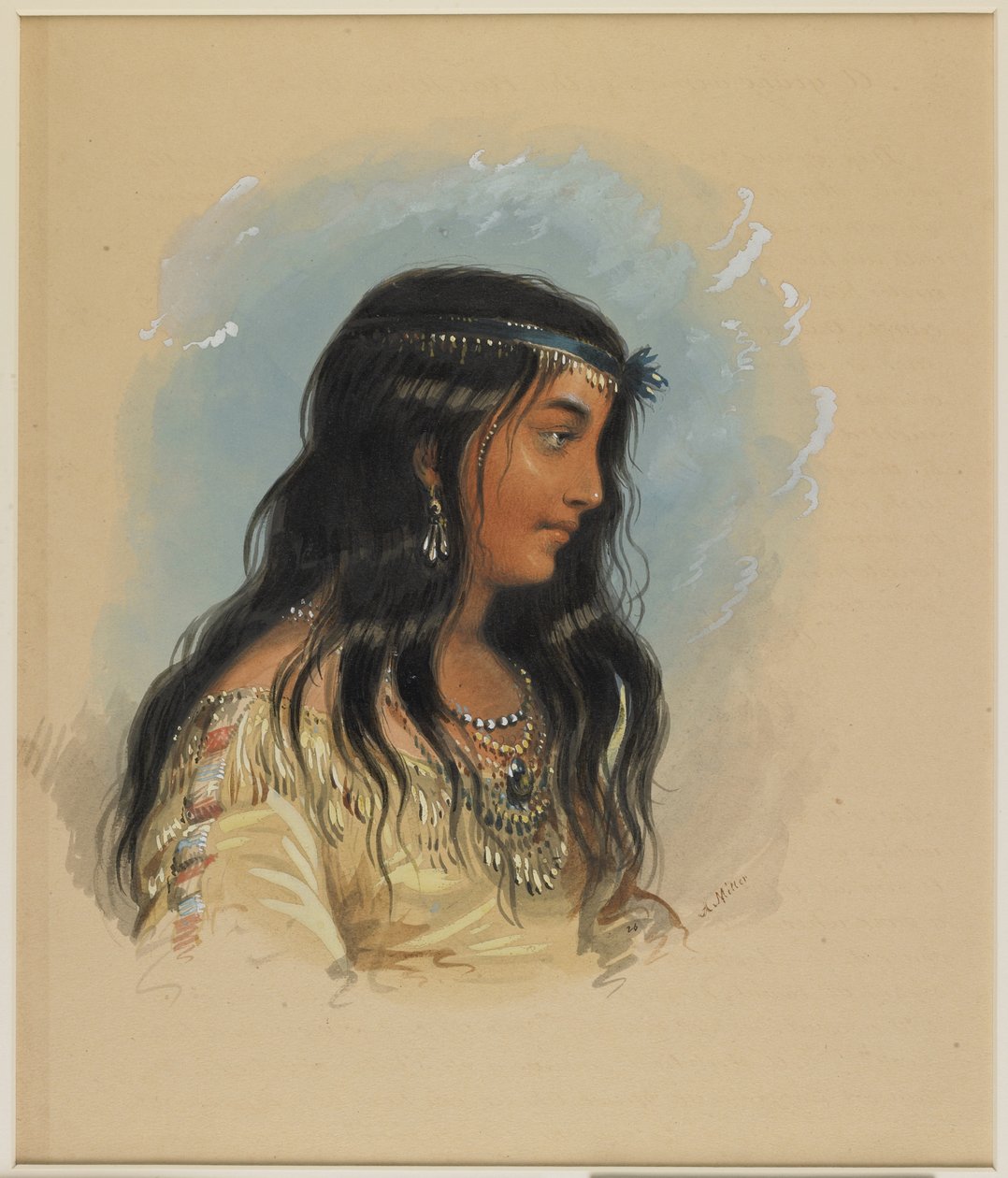 A Young Woman of the Flat Head Tribe by Alfred Jacob Miller
