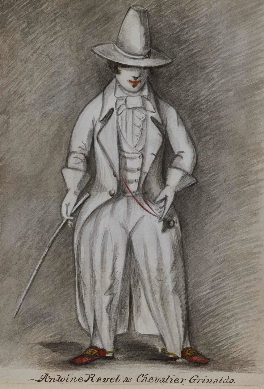 Antoine Ravel as Chevalier Grinaldo by Alfred Jacob Miller
