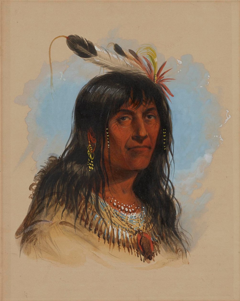 Big Bowl (A Crow Chief) by Alfred Jacob Miller
