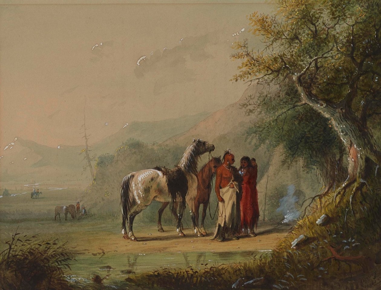 Camp Scene (Sioux) by Alfred Jacob Miller