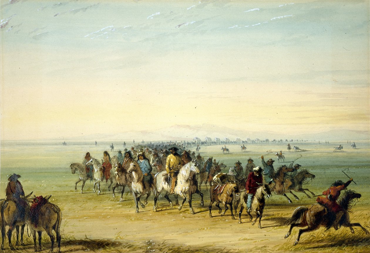 Caravan en Route by Alfred Jacob Miller