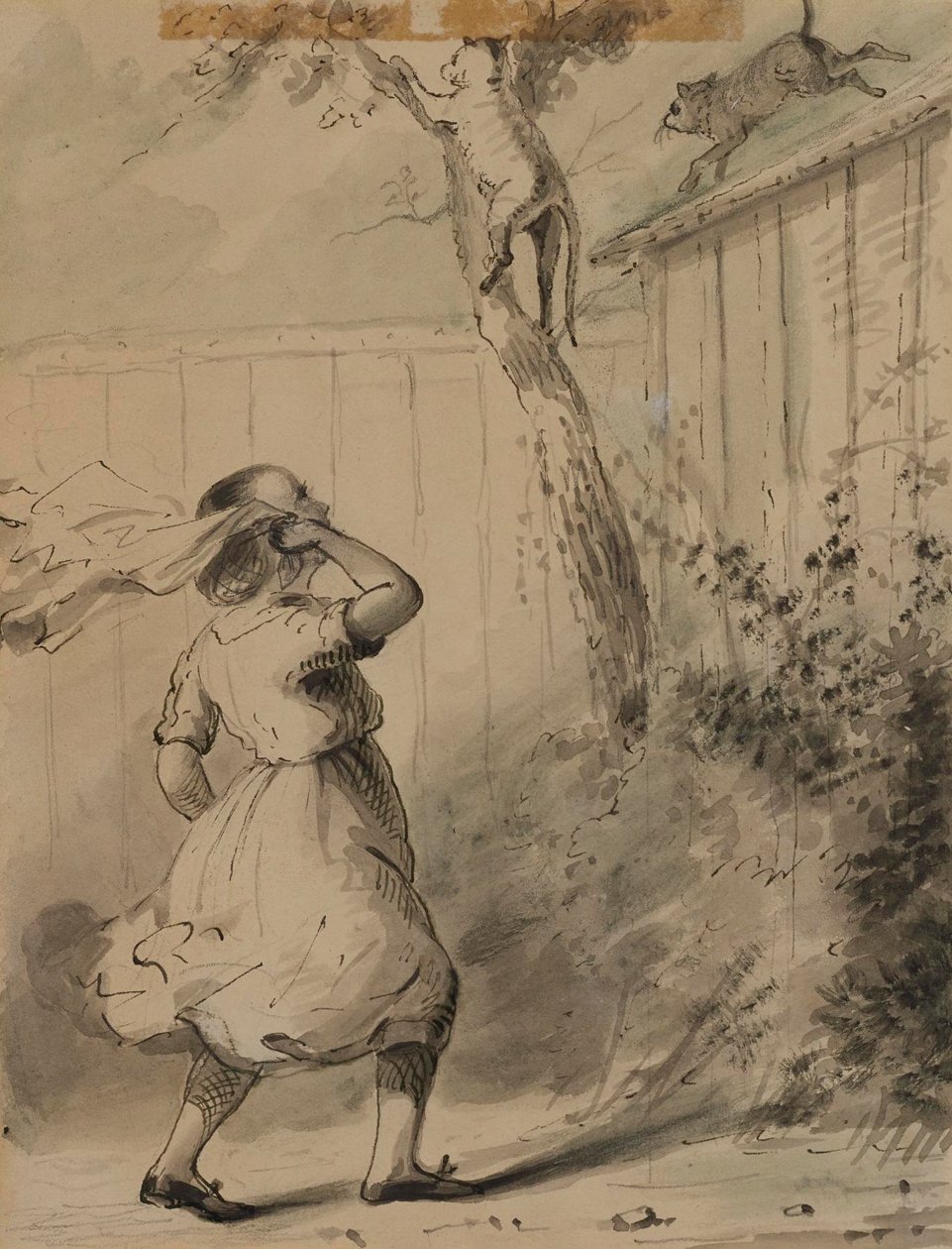 Carrie and the Cats by Alfred Jacob Miller