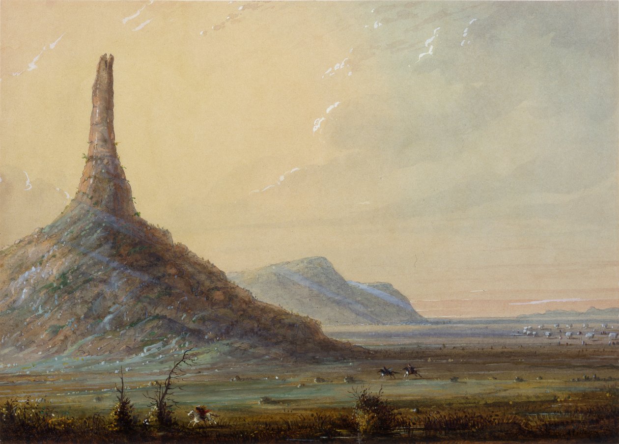 Chimney Rock by Alfred Jacob Miller
