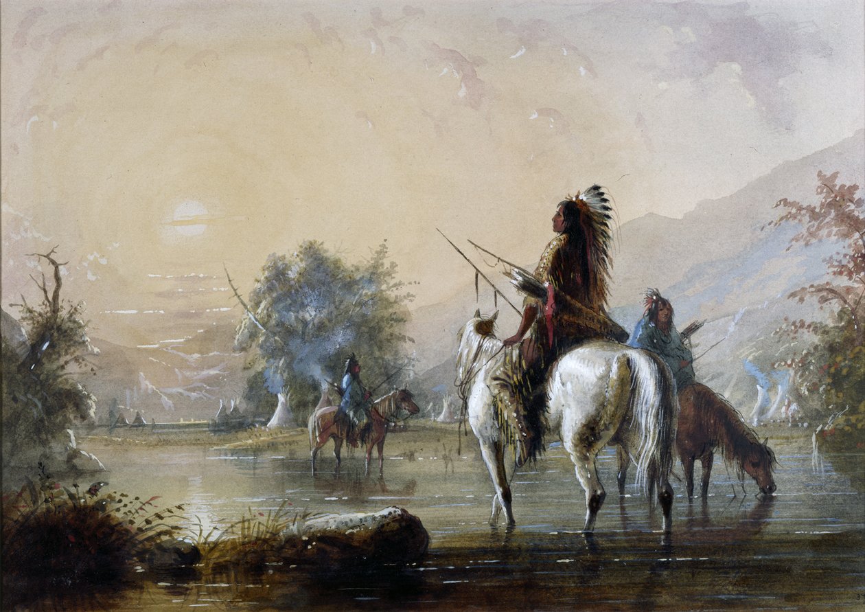 Crow Encampment by Alfred Jacob Miller