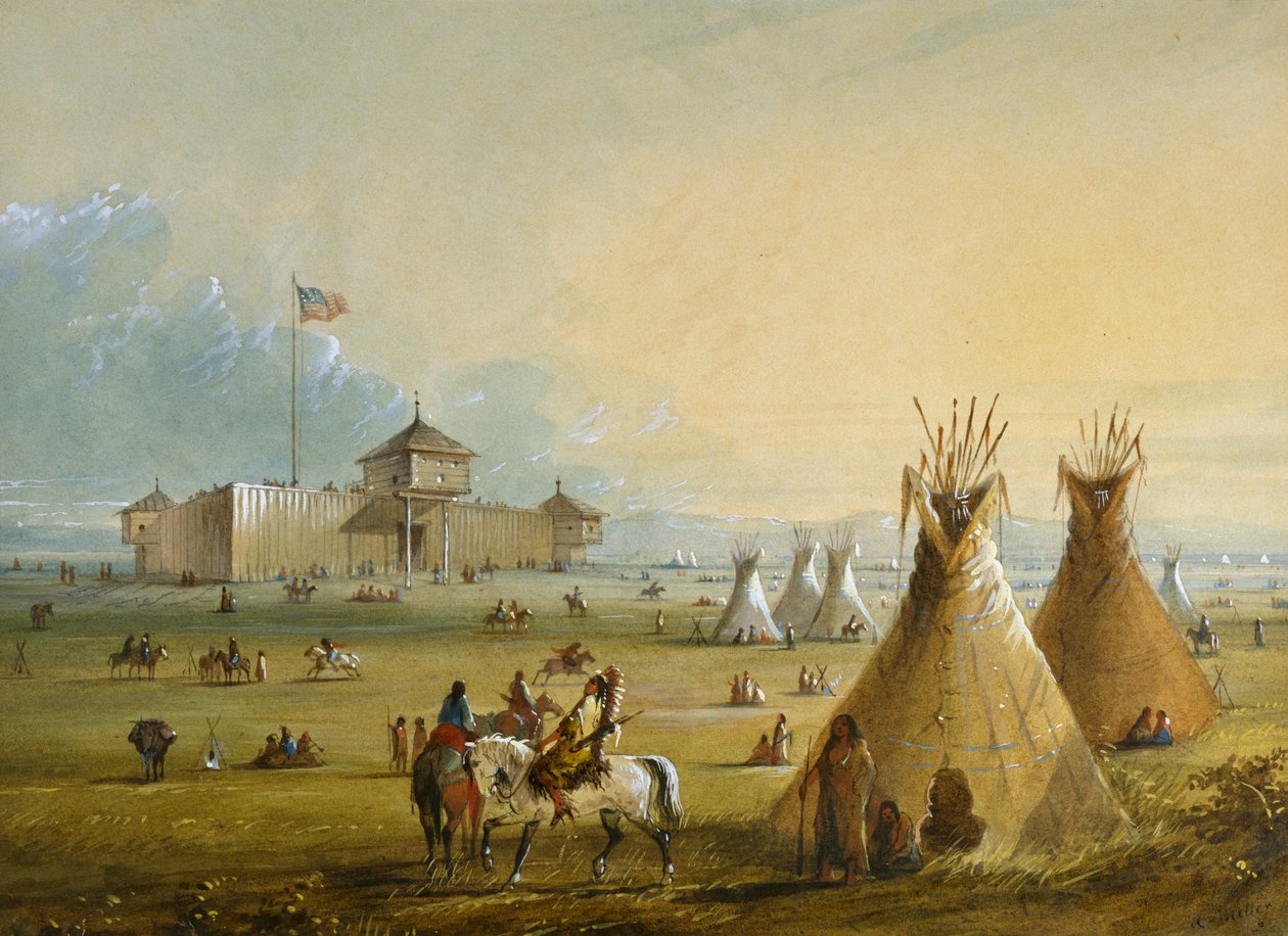 Fort Laramie by Alfred Jacob Miller