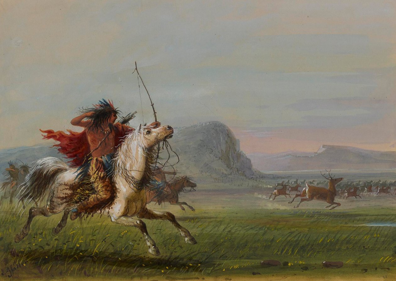 Hunting Elk by Alfred Jacob Miller