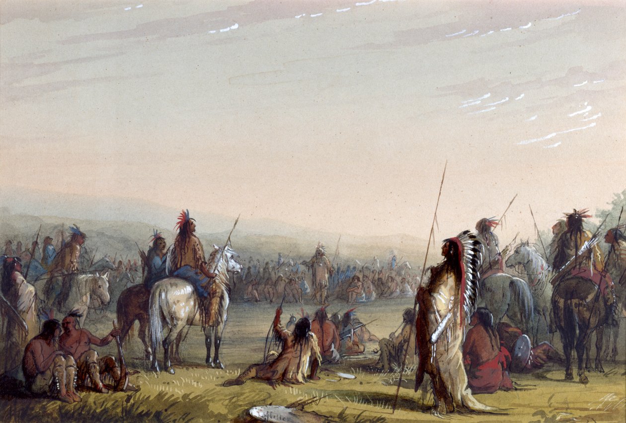 Indian Council by Alfred Jacob Miller