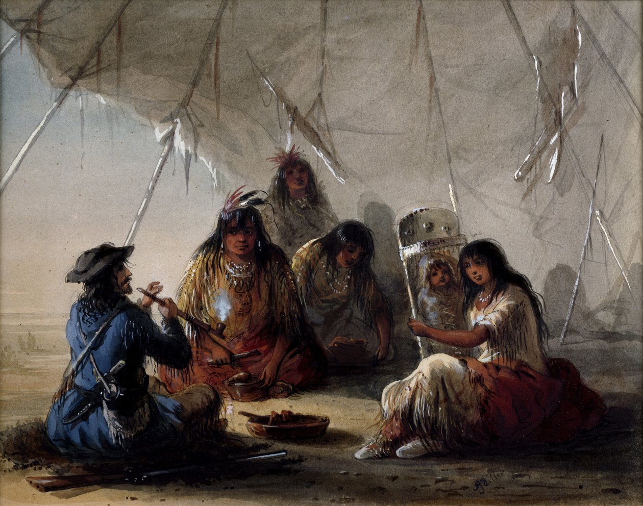 Indian Hospitality by Alfred Jacob Miller