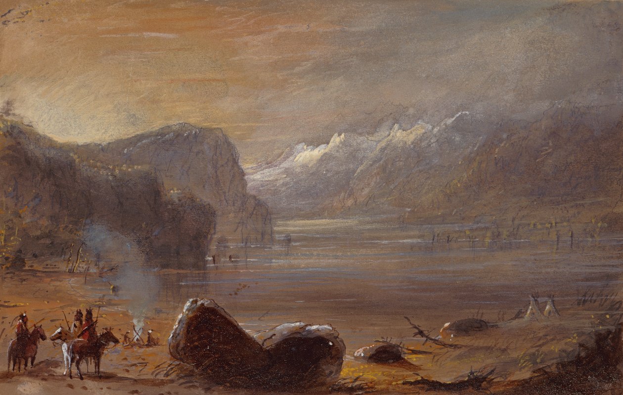 Lake, Wind River Range by Alfred Jacob Miller